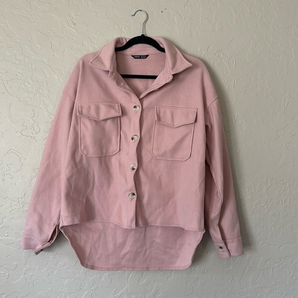 Pink Button Up Jacket - Picture 1 of 3